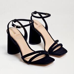 Sam Edelman Black Suede Kia Block Heel Sandal - Wm's Size 9